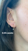 Dangling Diamond Huggie Earrings