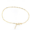 10 Karat Gold Adjustable Paperclip Anklet - Jessica Jewellery