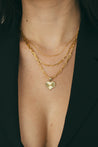 10 Karat Gold Paperclip Necklace 