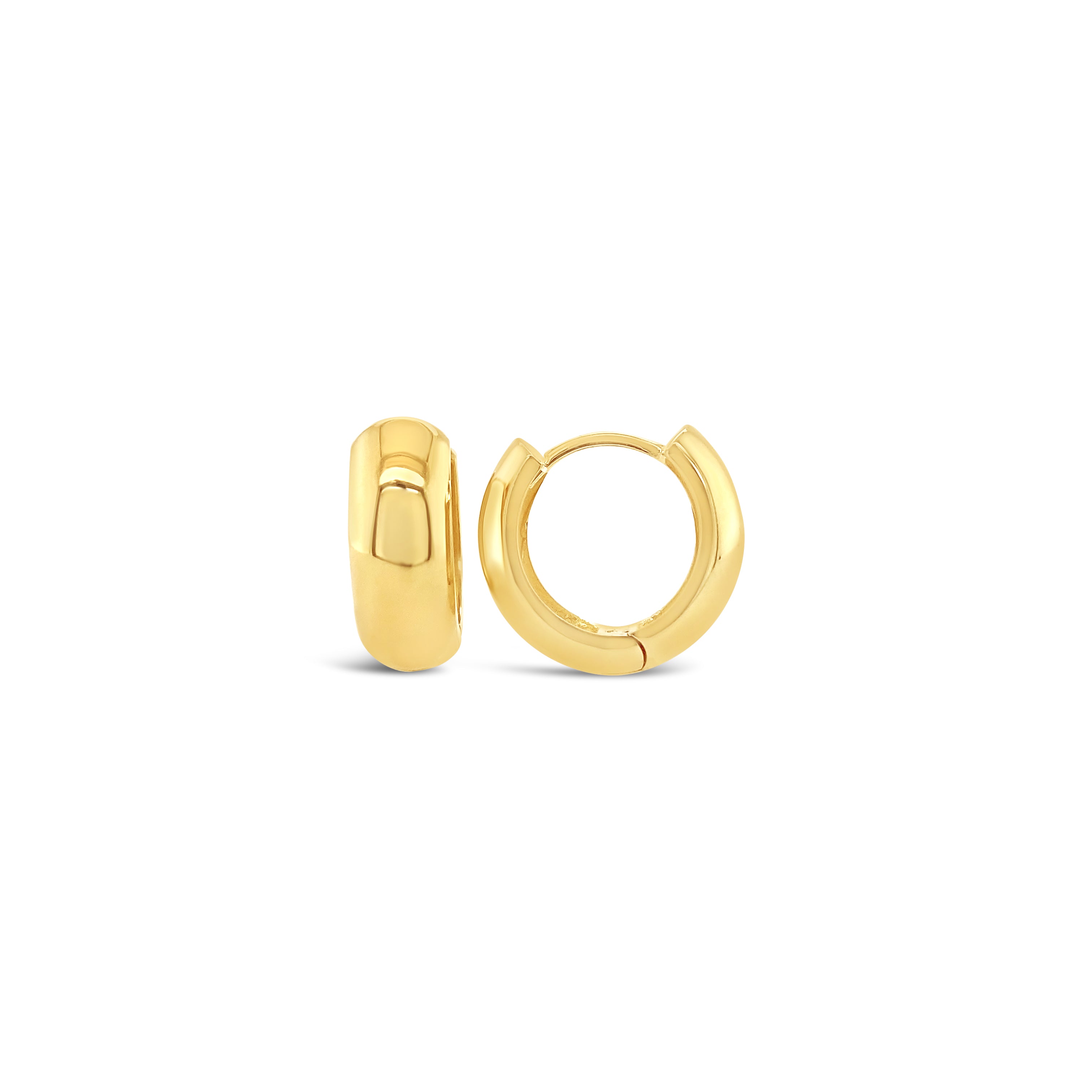 10K Gold Chunky Dome Huggies - Jessica Jewellery