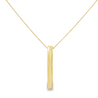 10K Gold Engravable Rectangular 3D Bar Pendant