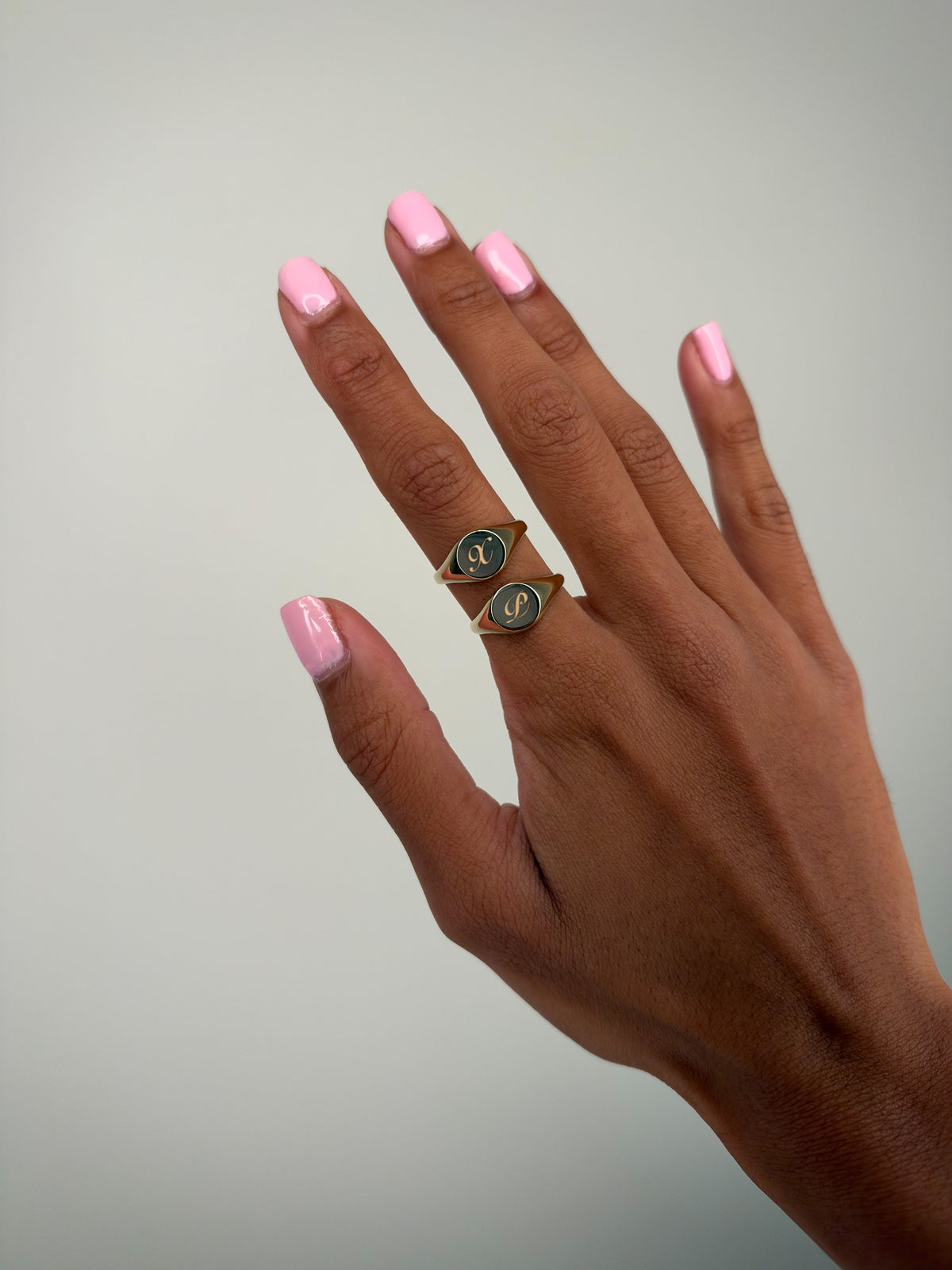10K Gold Engravable Round Signet Ring