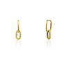 10K Gold Interlocked Huggie and Drop Earrings