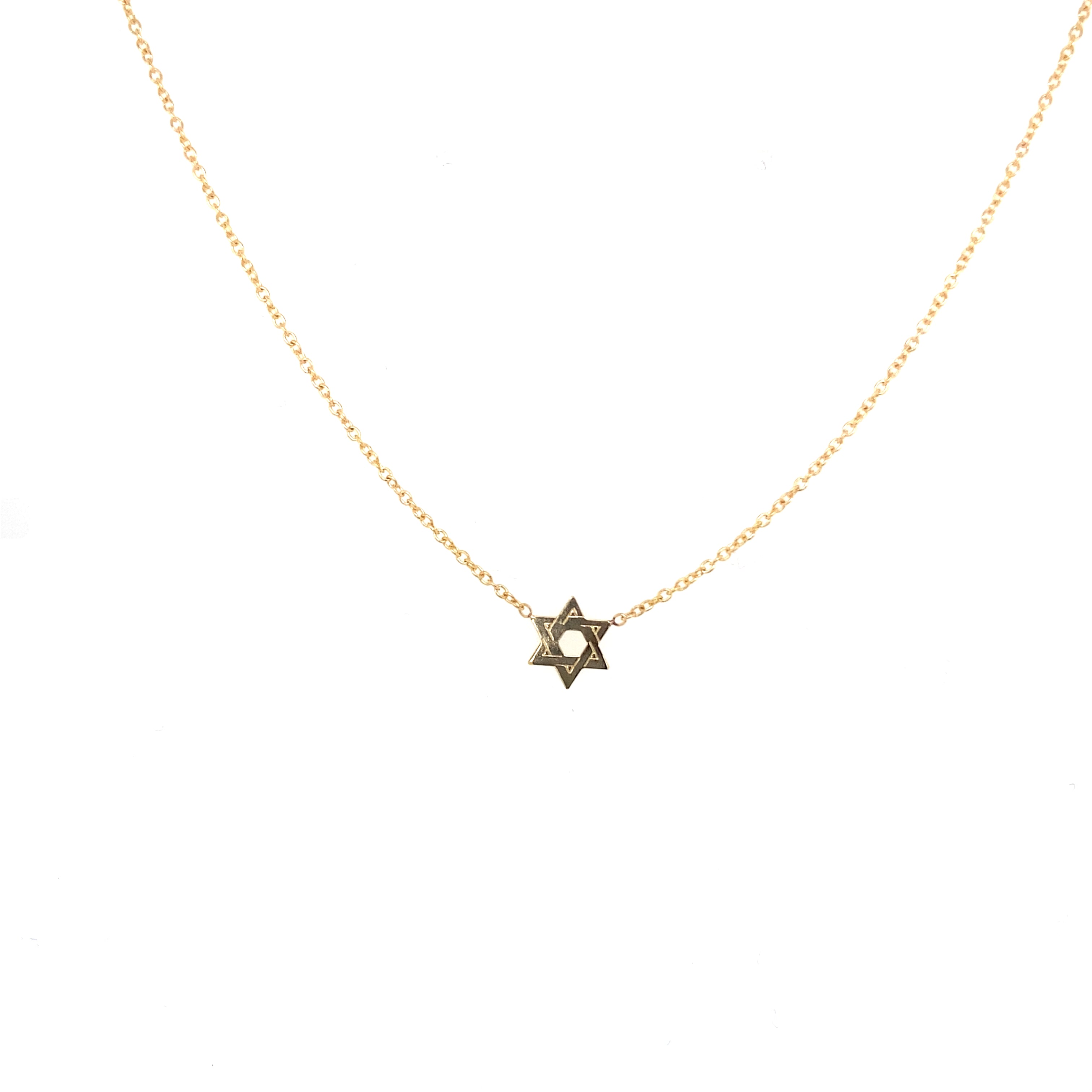 10K Gold Mini Star of David Necklace - Jessica Jewellery