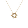 10K Gold Rounded Star of David Pendant