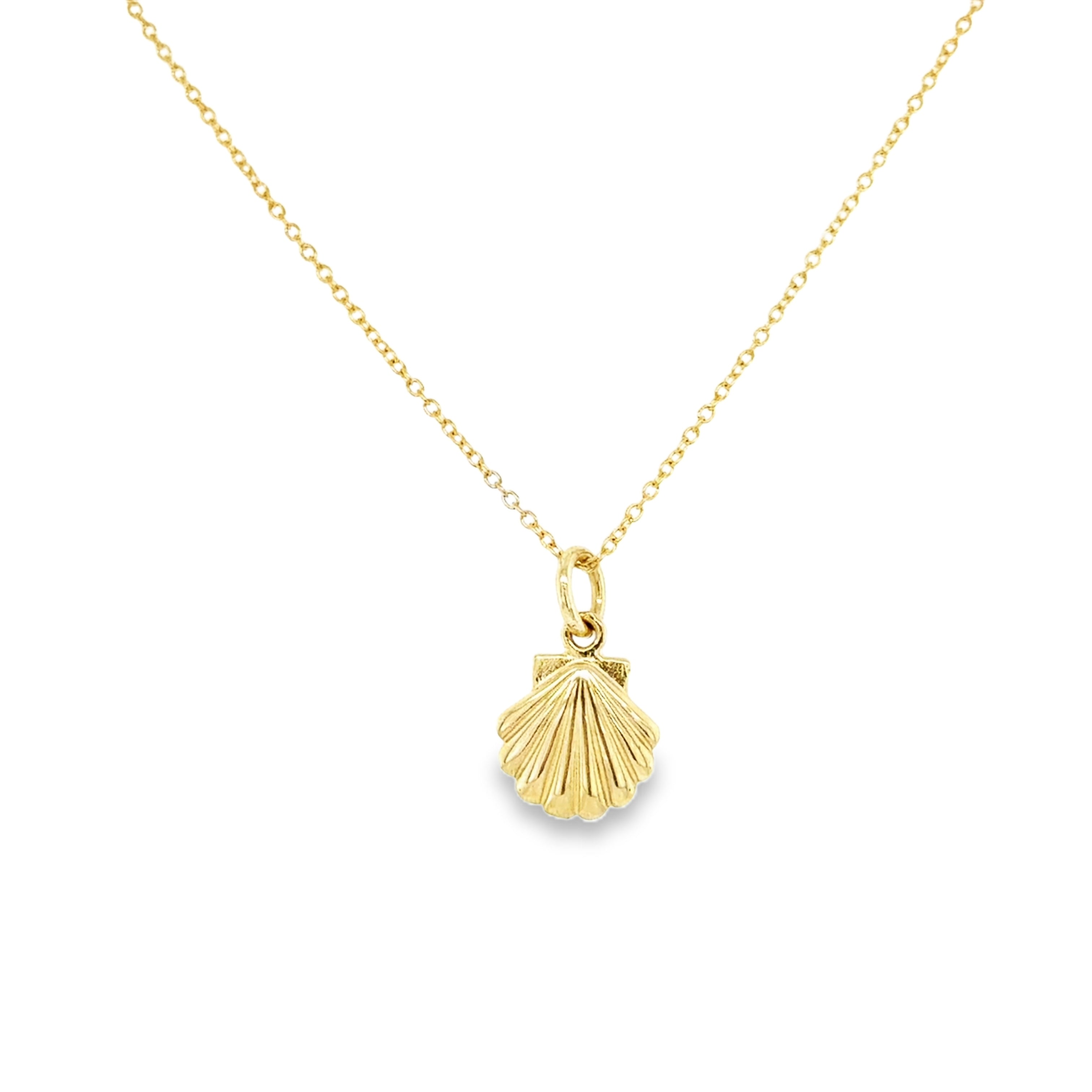 10K Gold Shell Pendant