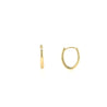 10K Gold Oval Shaped Simple Huggies