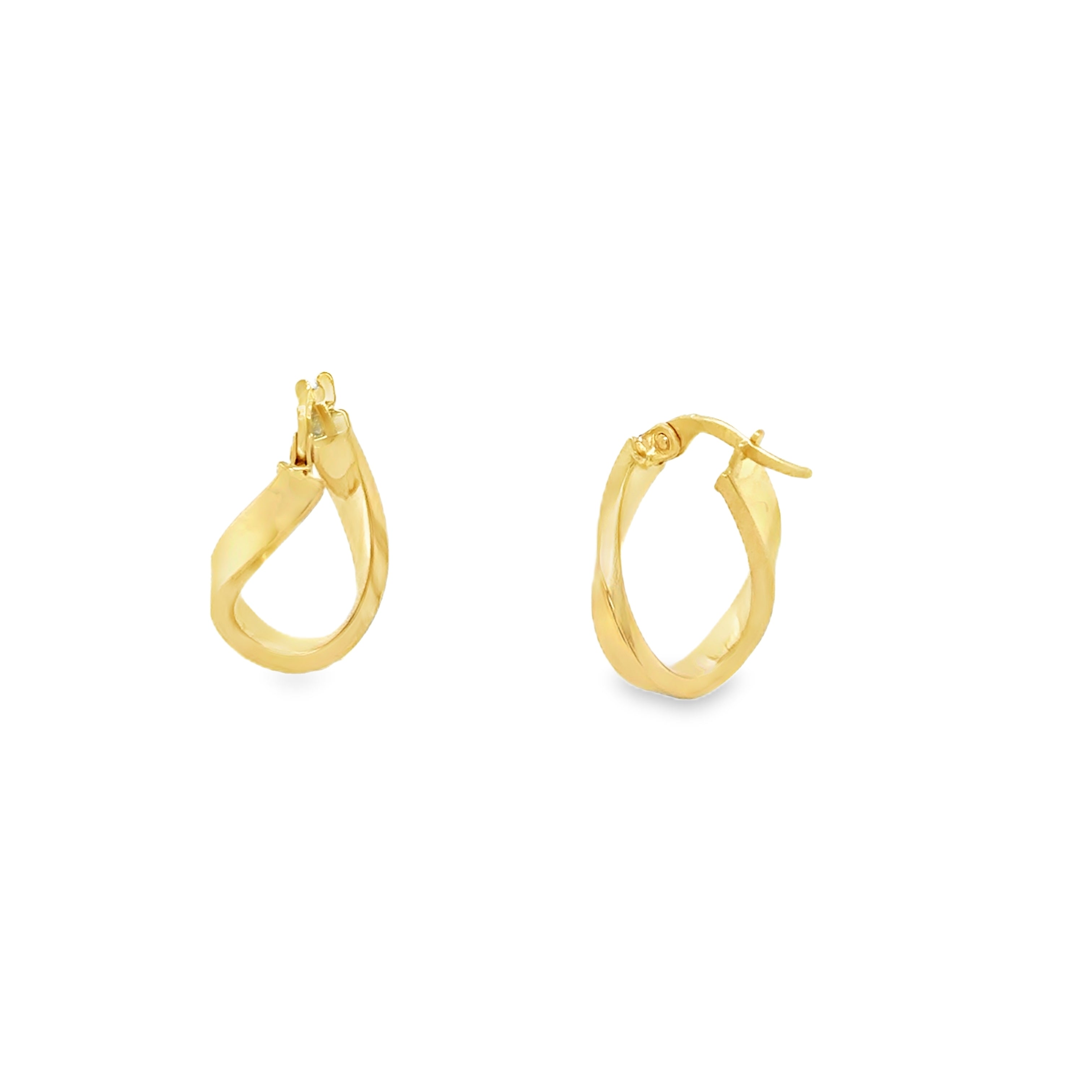 10K Gold Wave Hoops