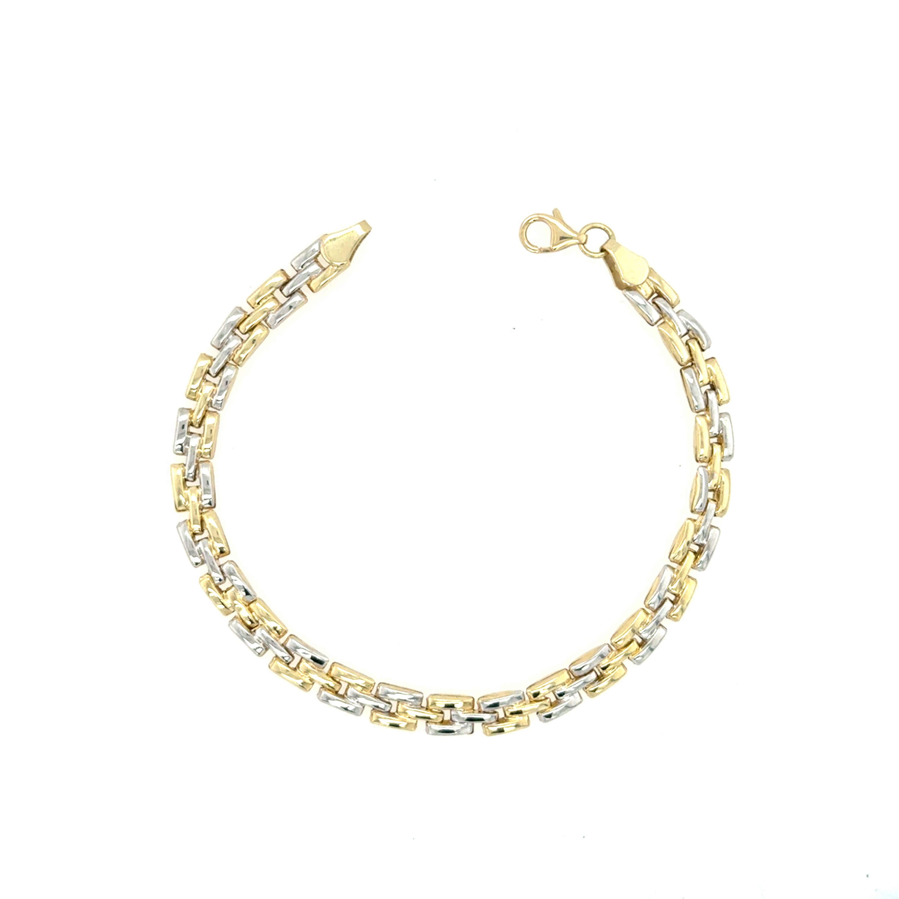 10K White and Yellow Gold Panther Bracelet