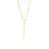 JJ x Chantel Carreira Gold Mirror Chain Lariat Necklace