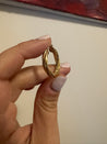 4mm Thick Twisted Gold Hoops - Size Small - Tiny Dents Along the Inside of Hoop