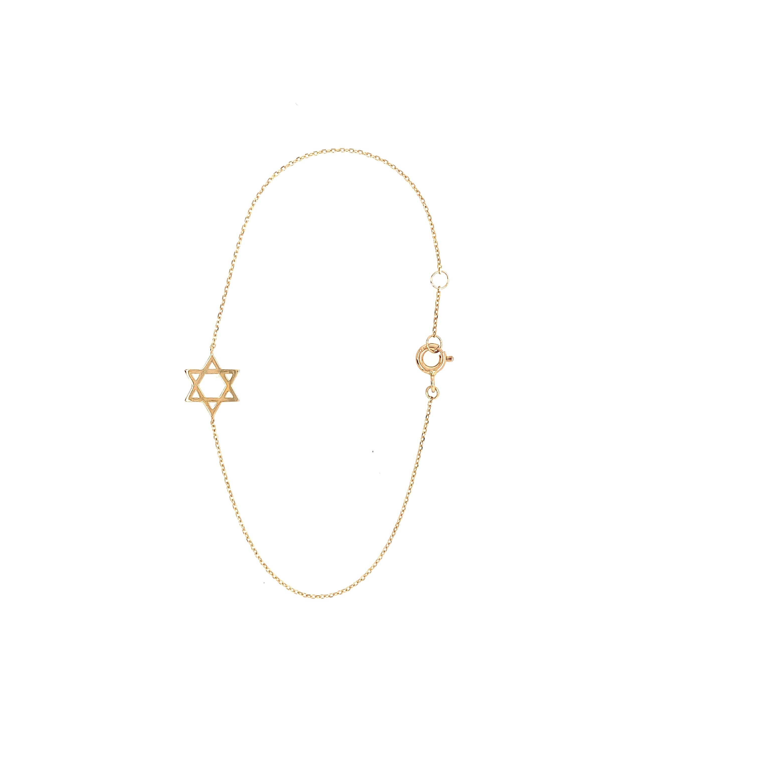 14 Karat Gold Star of David Bracelet - Jessica Jewellery