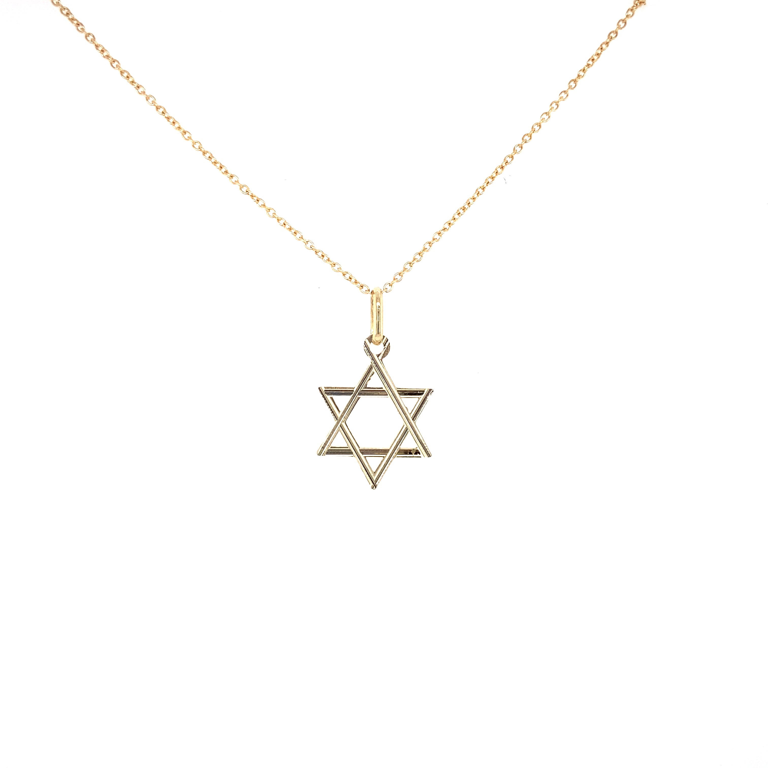 14 Karat Gold Star of David Pendant - Jessica Jewellery