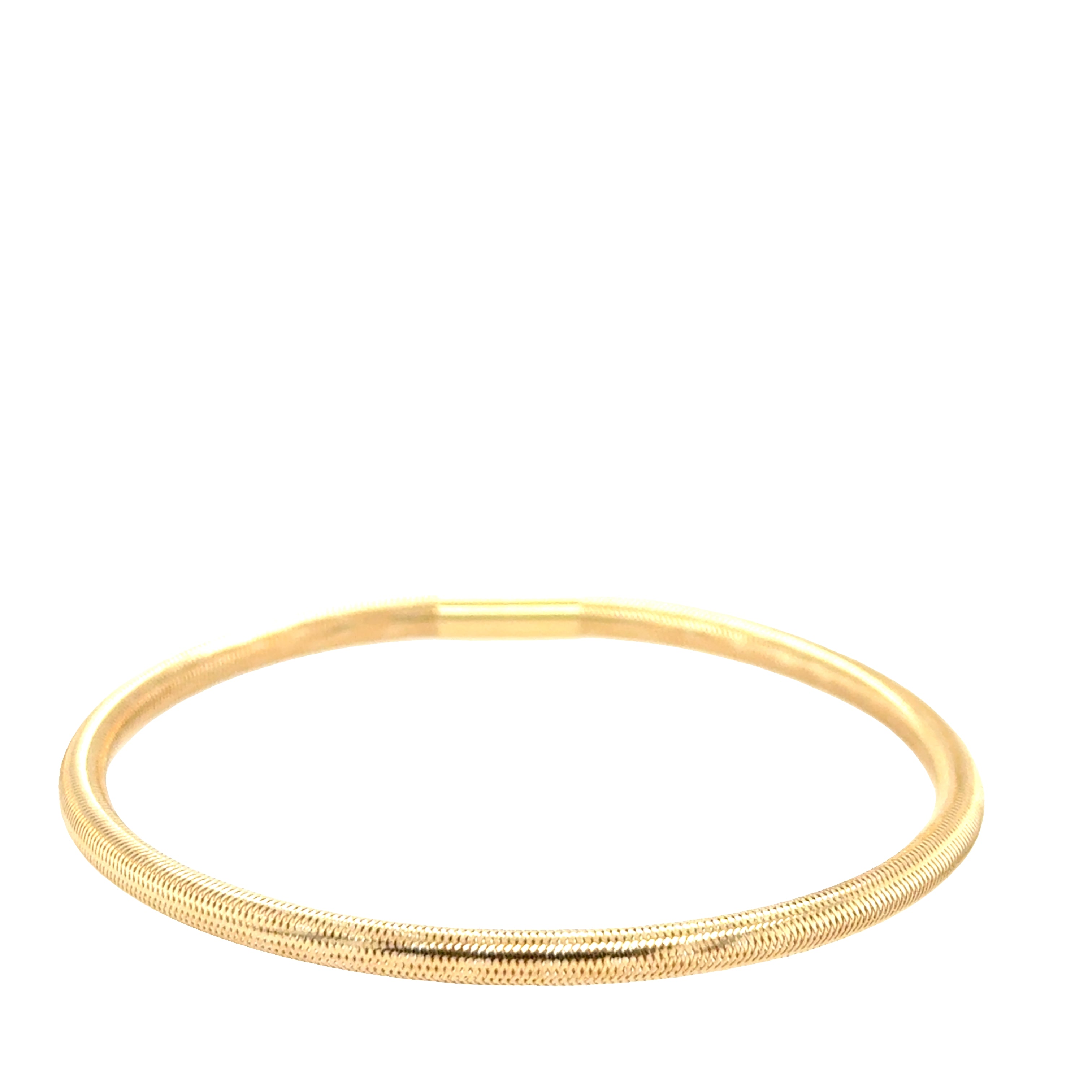 14K Gold 3mm Rounded Stretchy Bracelet