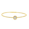 14K Gold Beaded Diamond Flex Bangle