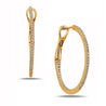 14K Gold and Diamond Inside/Outside Hoops