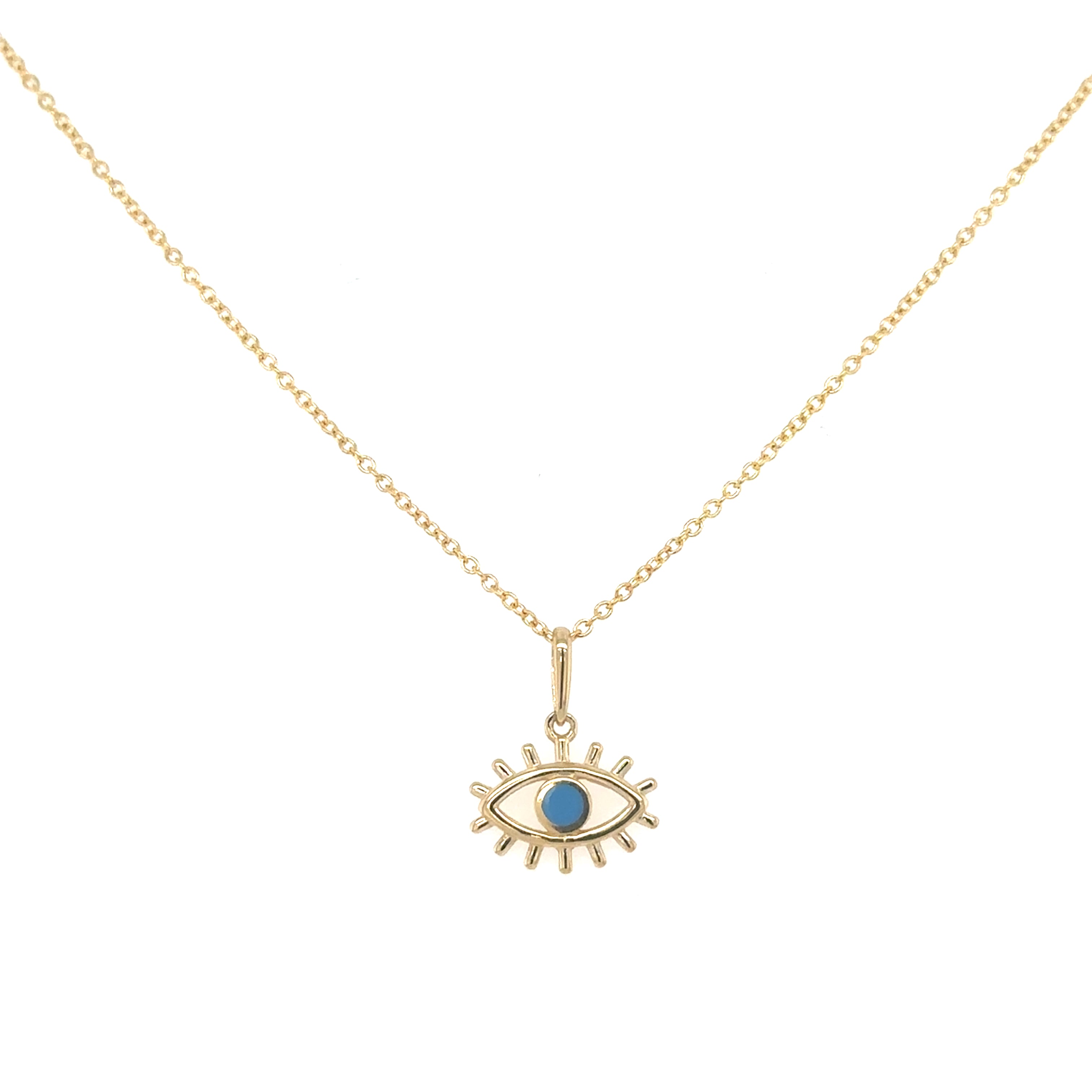 14K Gold Evil Eyelash Charm