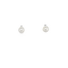 14K Gold Mini Pearl and Diamond Stud Earring