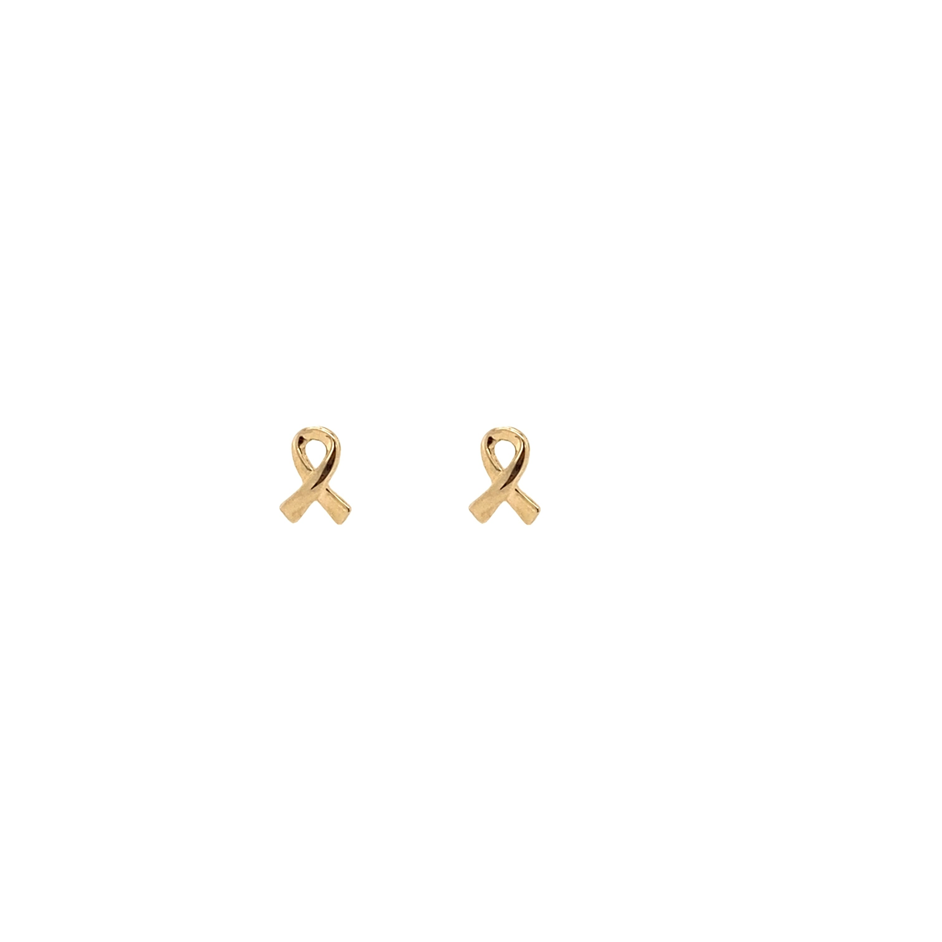 14K Gold Mini Ribbon Studs - Bring Them Home!