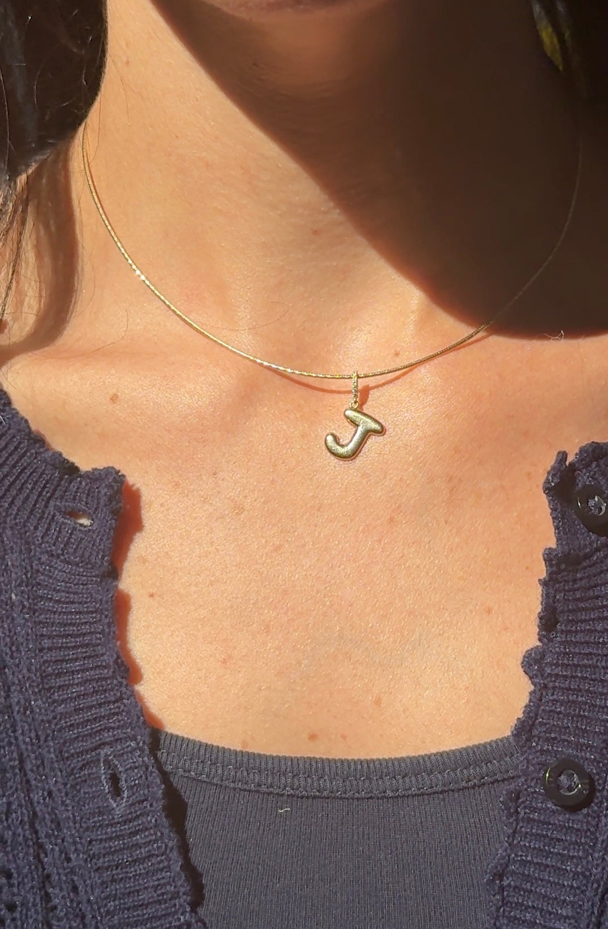 14K Gold Solid Diamond Cut Wire Necklace