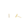 14K Gold and Diamond Mini Bar Studs