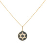 14K Gold and Diamond Star of David Medallion