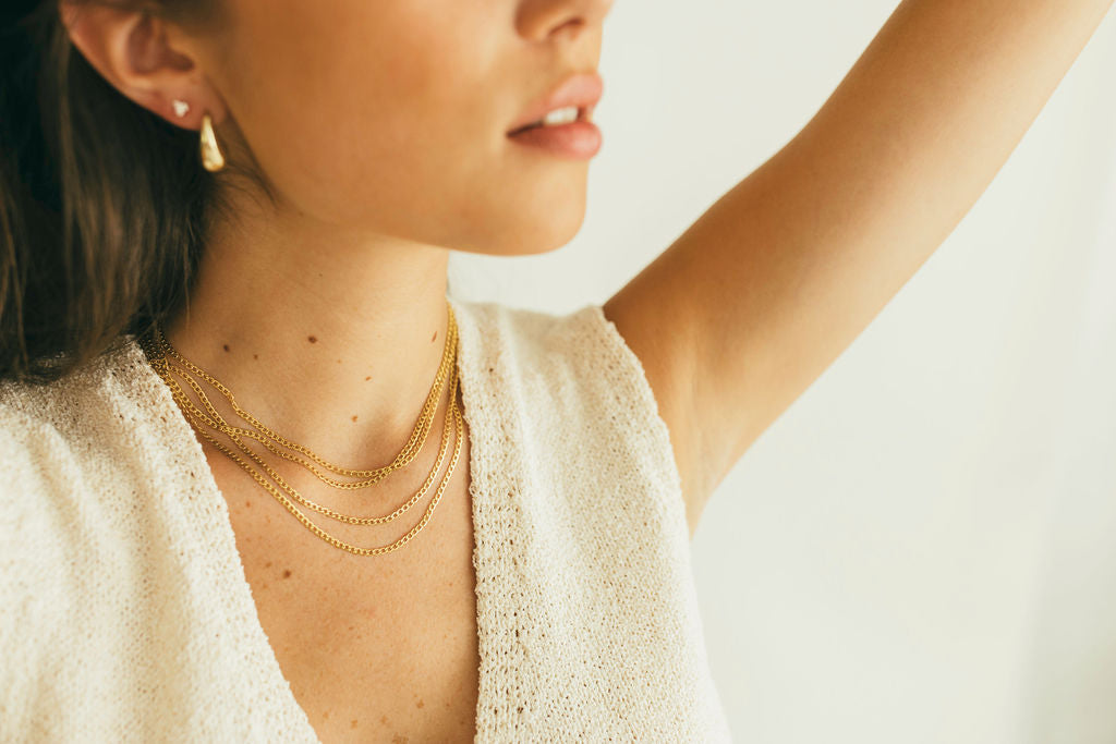 10K Gold Hollow Rounded Curb Chain