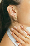 14K Gold Mini Diamond Huggies