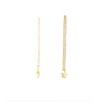 14 Karat Gold Star and Lightning Bolt Threader Earrings