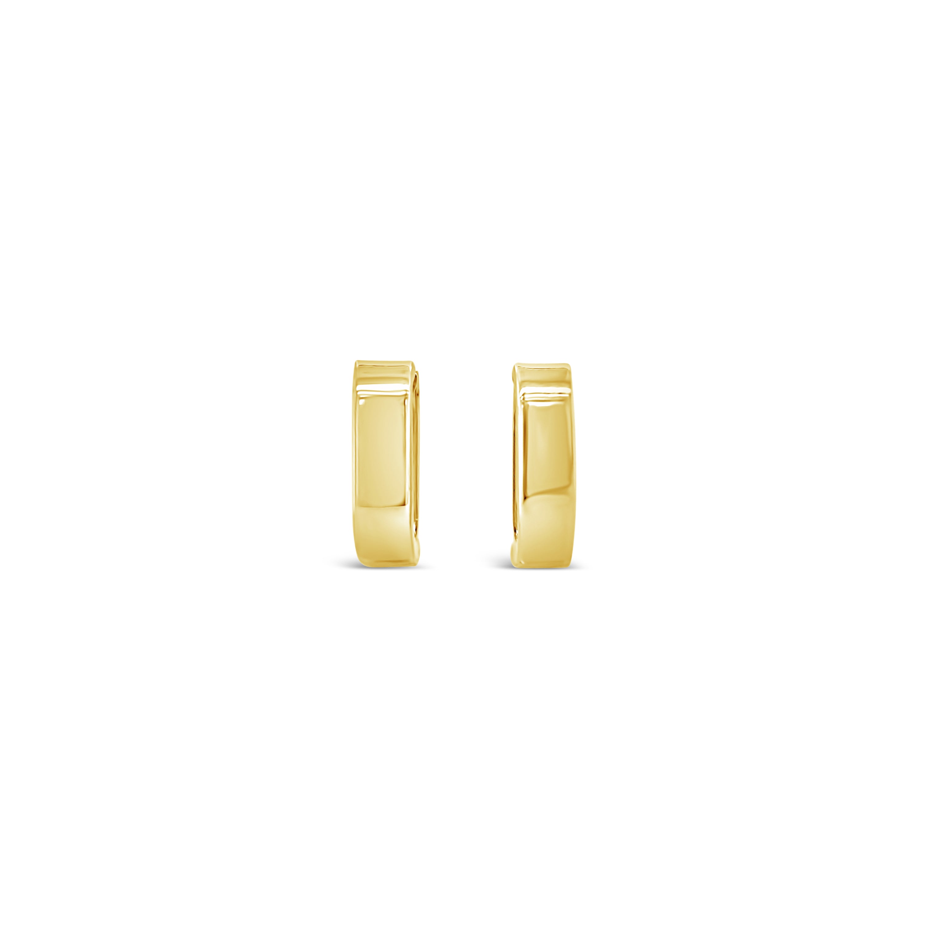 Bold Rectangular Gold Huggies
