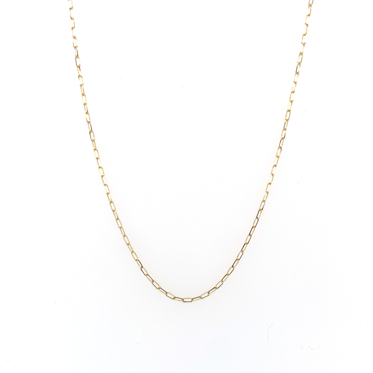Mini Gold Paperclip Chain Necklace - Jessica Jewellery