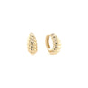 Gold Croissant Huggie Earrings