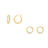 Gold Hoop Bundle: 3mm Tube Hoop (size small) x Mini Gold Huggie