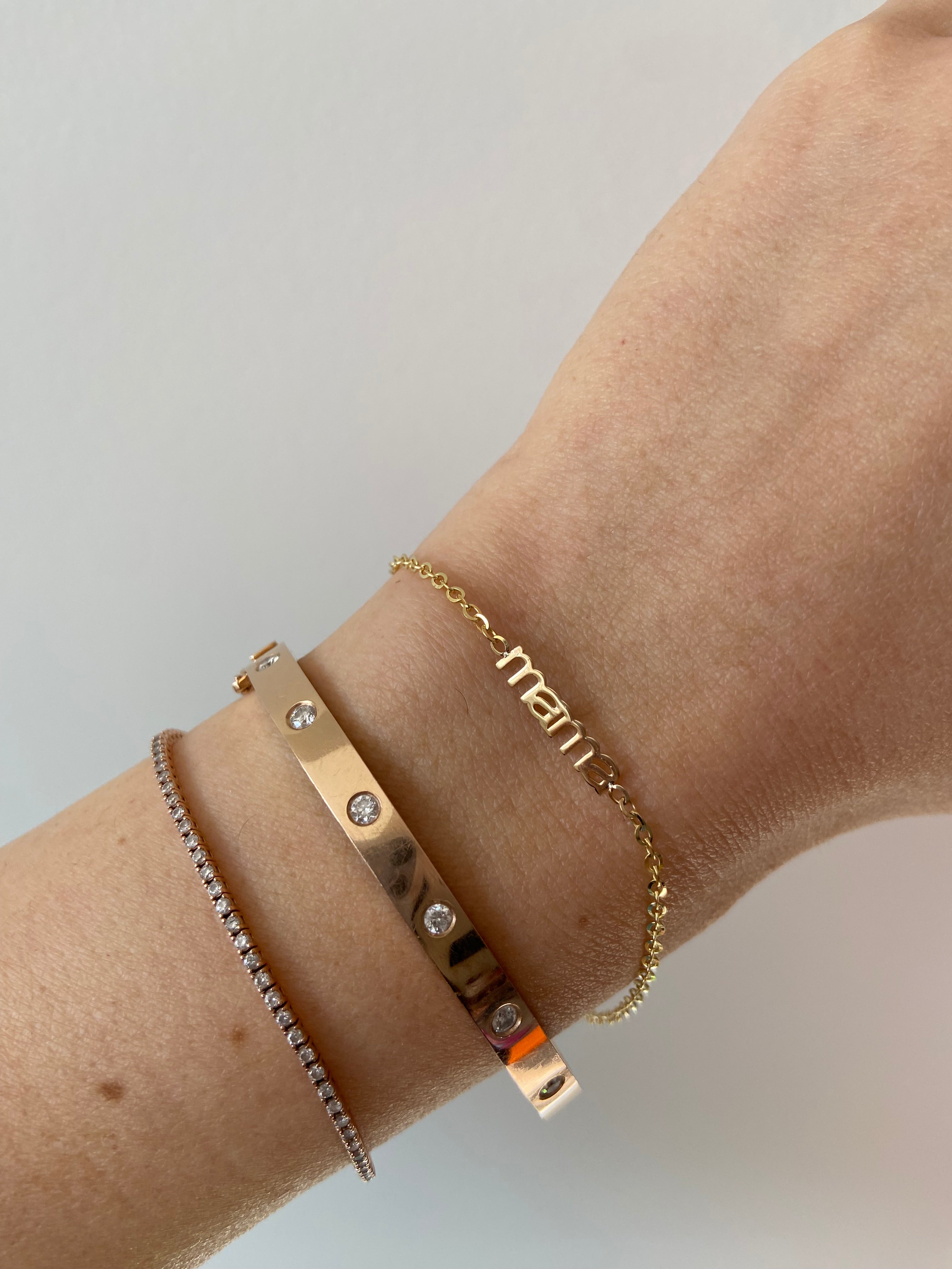 10K Gold Mama Chain Bracelet