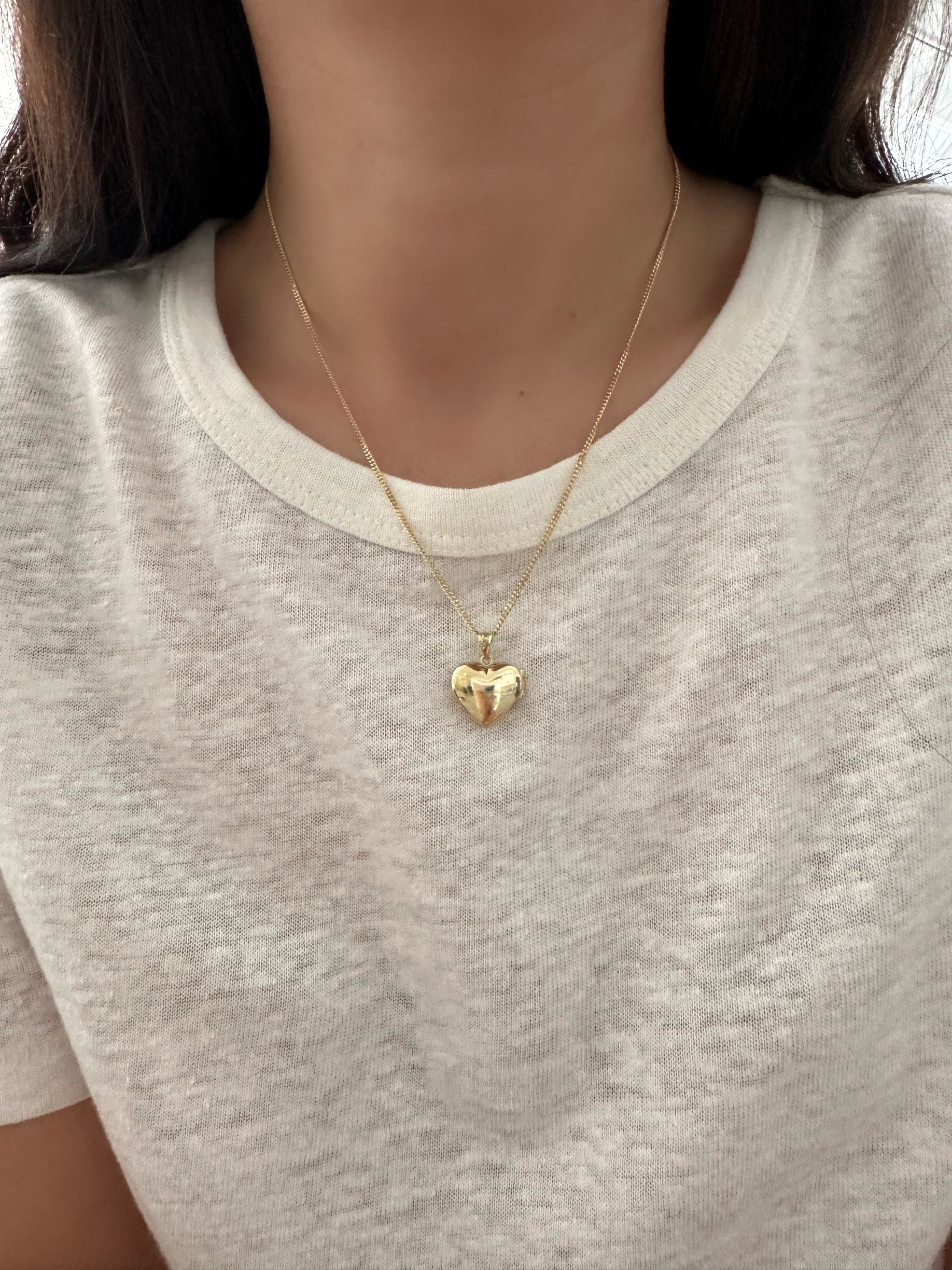 10K Gold Puffy Heart Locket