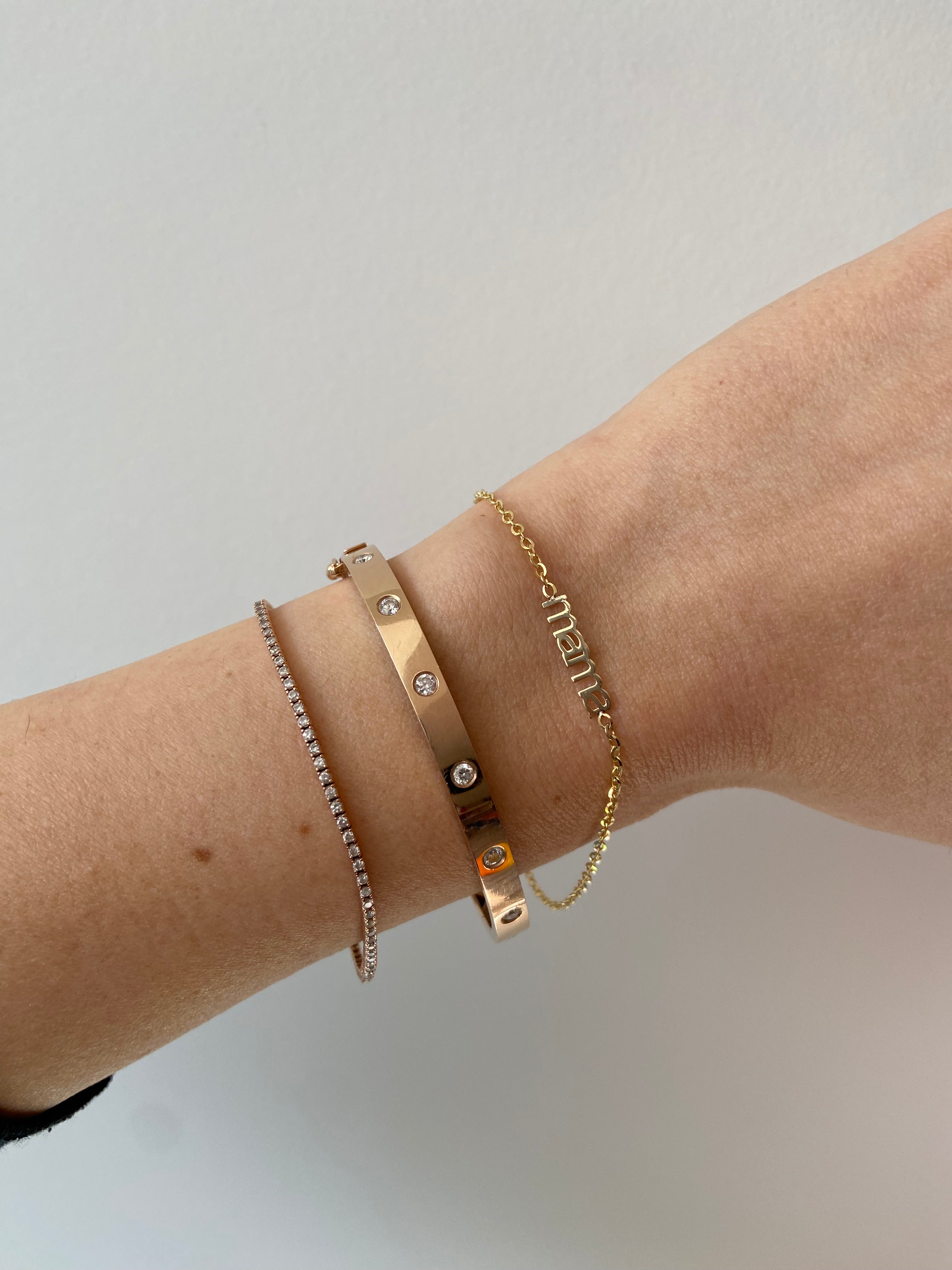 10K Gold Mama Chain Bracelet