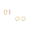 Huggie Earring Bundle: Mini Diamond Huggie x Mini Gold Huggie