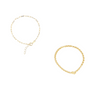 Gold Bracelet Bundle: Small Paperclip Bracelet x Rolo Bracelet