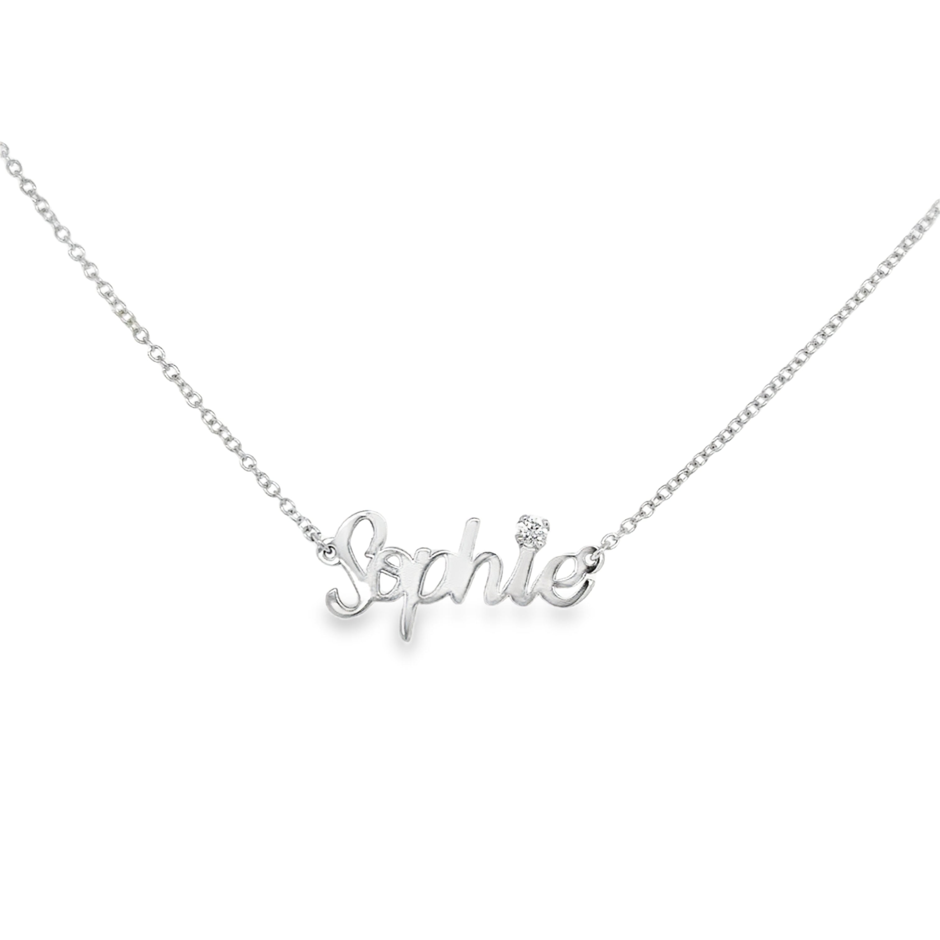 Gold Cursive Name Necklace
