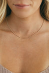 10K Gold 1.5mm Diamond Cut Ball Necklace