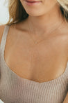 14K Gold Diamond Lariat Necklace