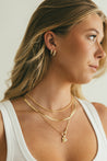 10K Gold Small Croissant Huggies