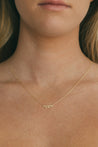 Gold Hebrew Name Necklace - Script Font Style