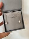 Pearl and Diamond Drop Earrings