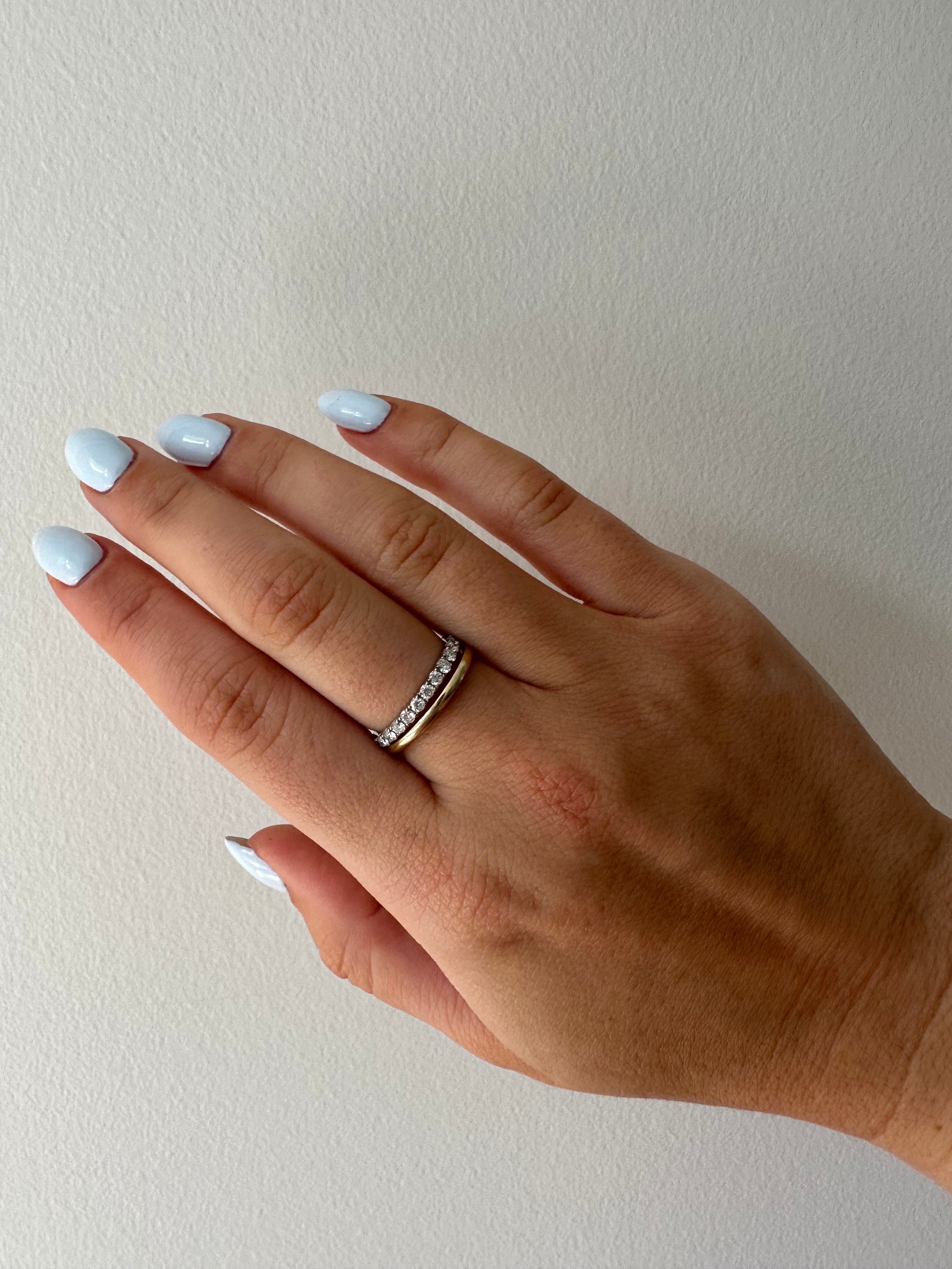 Simple Round Gold Stacking Band