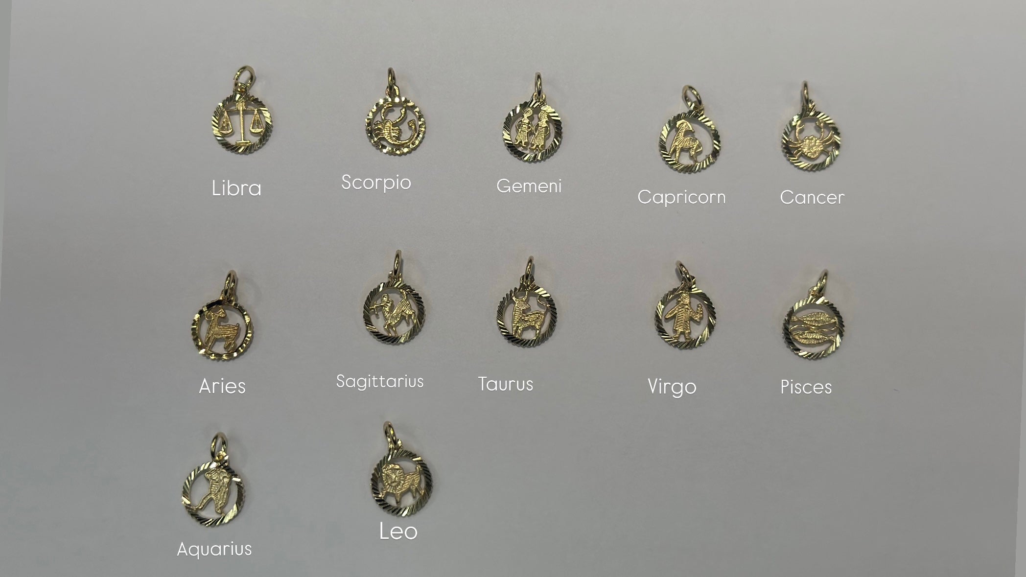 10K Gold Mini Zodiac Charm