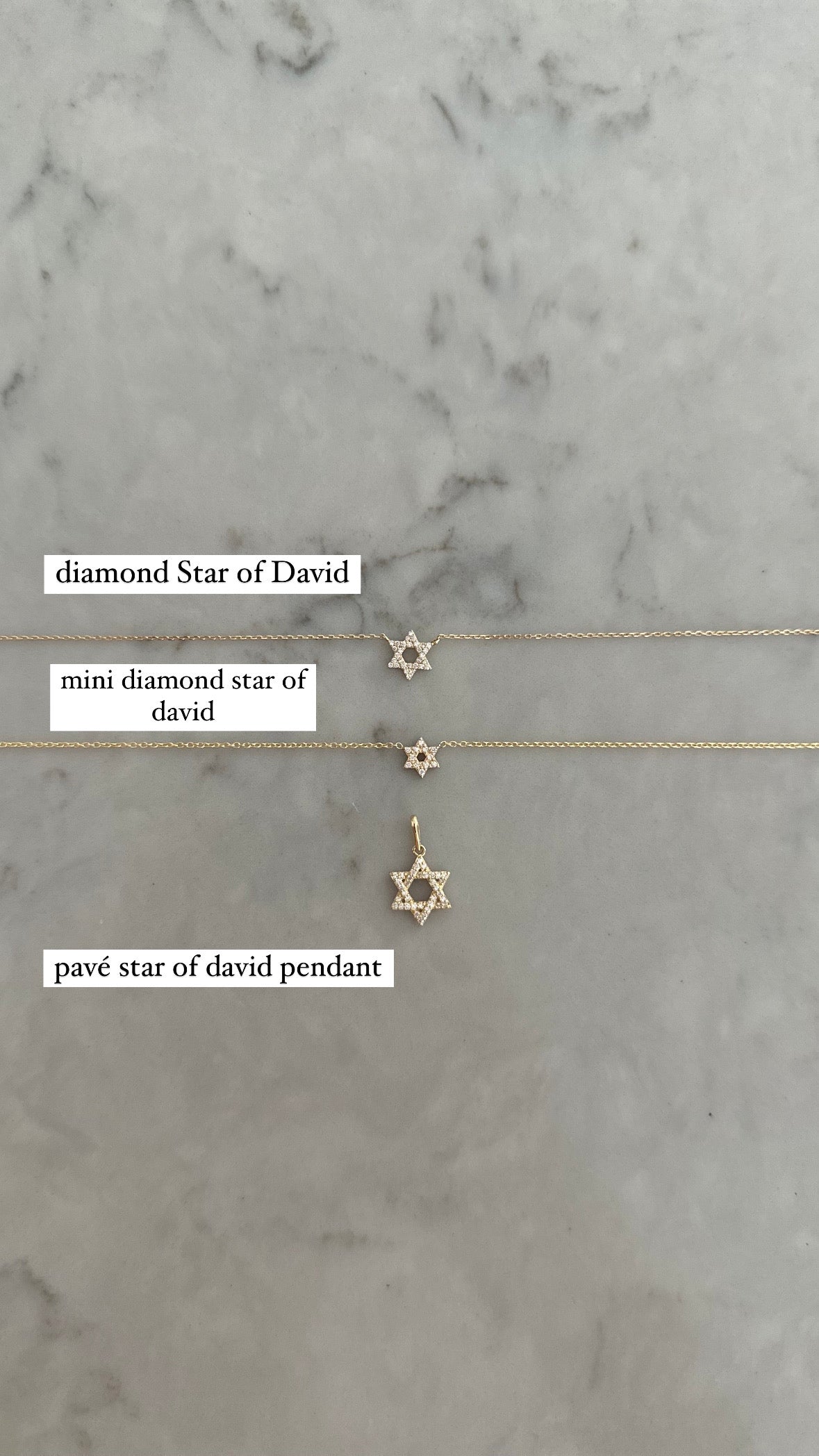 14K Gold Diamond Star of David Necklace