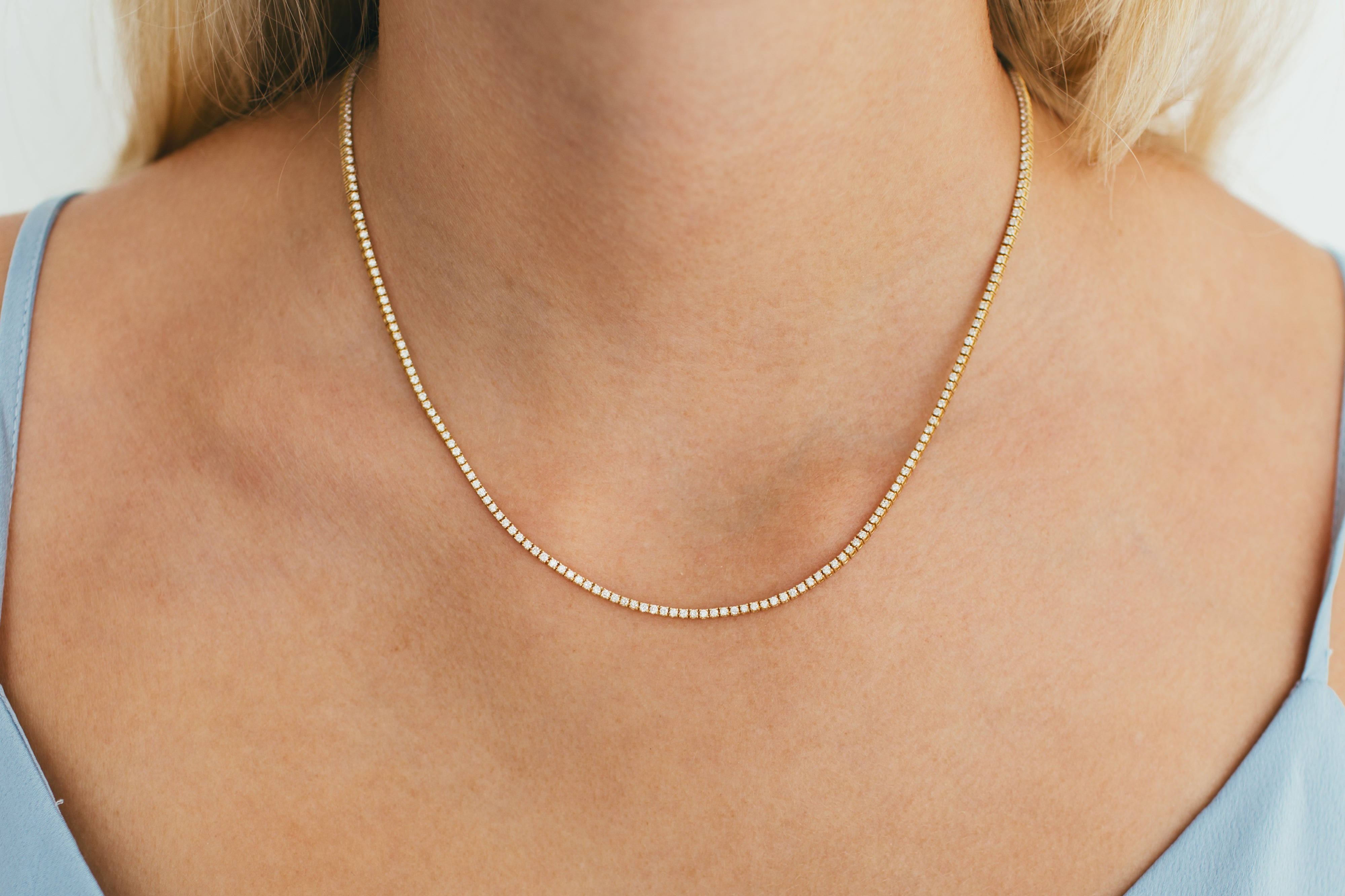 Classic Mini Diamond Tennis Necklace
