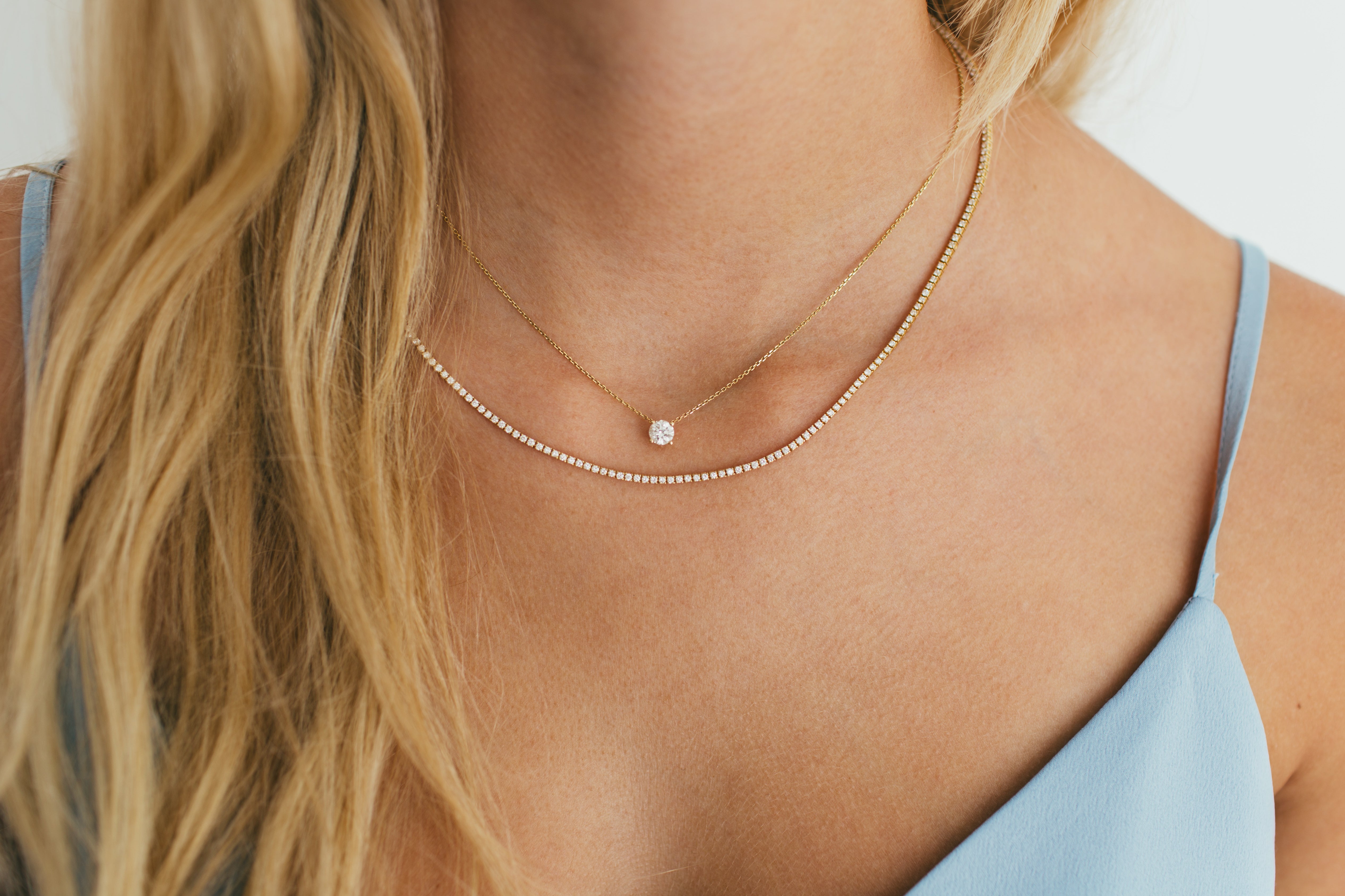 Classic Mini Diamond Tennis Necklace