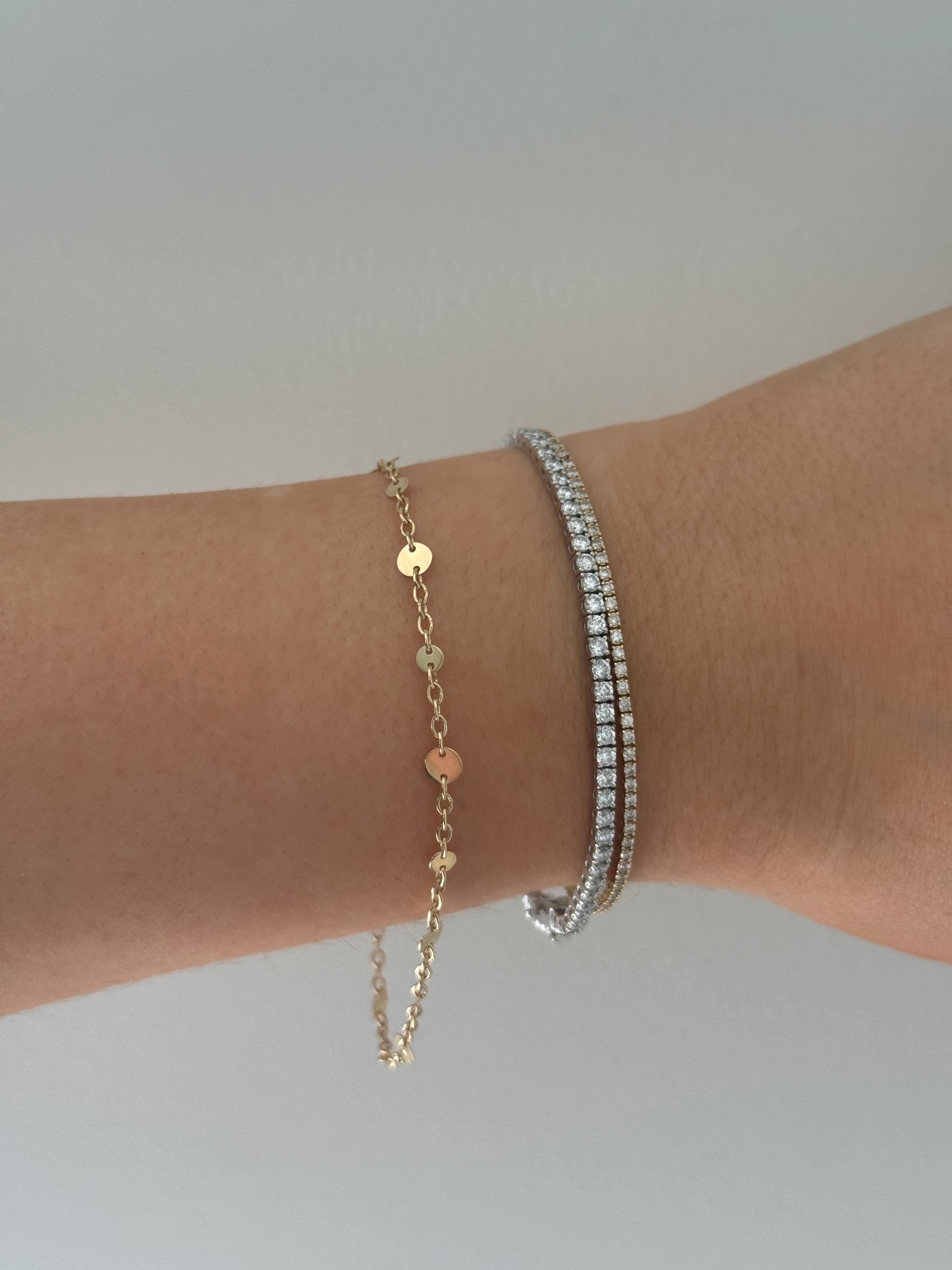 10K Golden Disc Bracelet